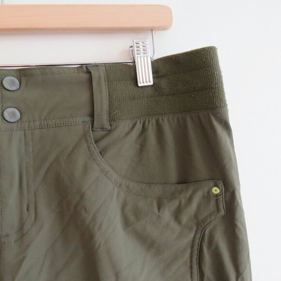 TITLE NINE Clamber Hiking Outdoor Pants in Khaki Green Gorpcore - Size US 12 - Picture 5 of 14